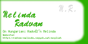 melinda radvan business card